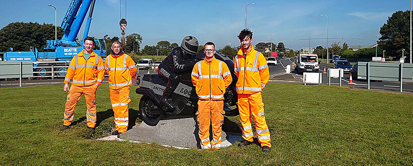 Siting of the new Sam McBride Trust memorial statue